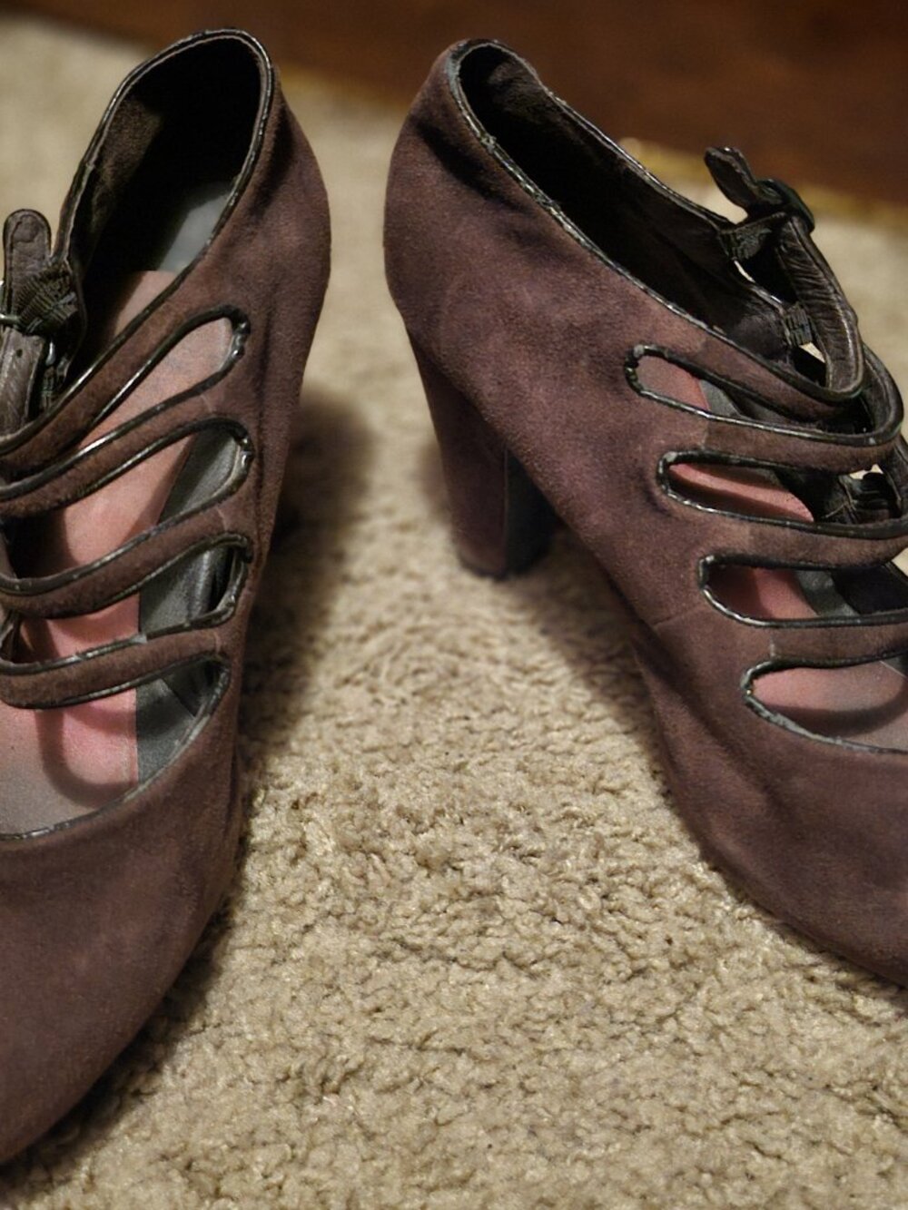 Cordani Brown Suede Platform Heels MULTI STRAP 39 (US 8) - Picture 7 of 7